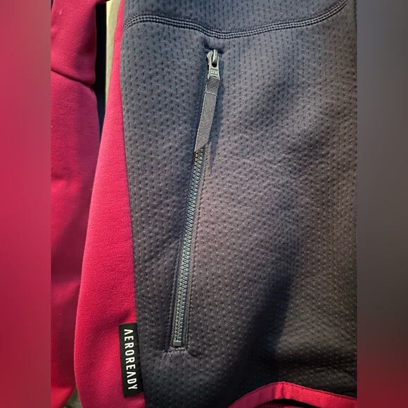 adidas Men ZNE AERORDY Full Zip - Legend Ink Power Berry - Picture 4 of 6